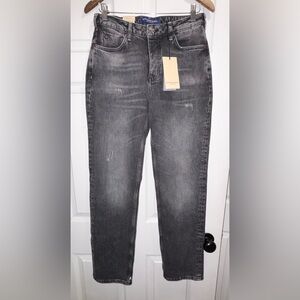 NWT Scotch & Soda The sky High Rise Straight Jeans True North Faded Black 28 NEW